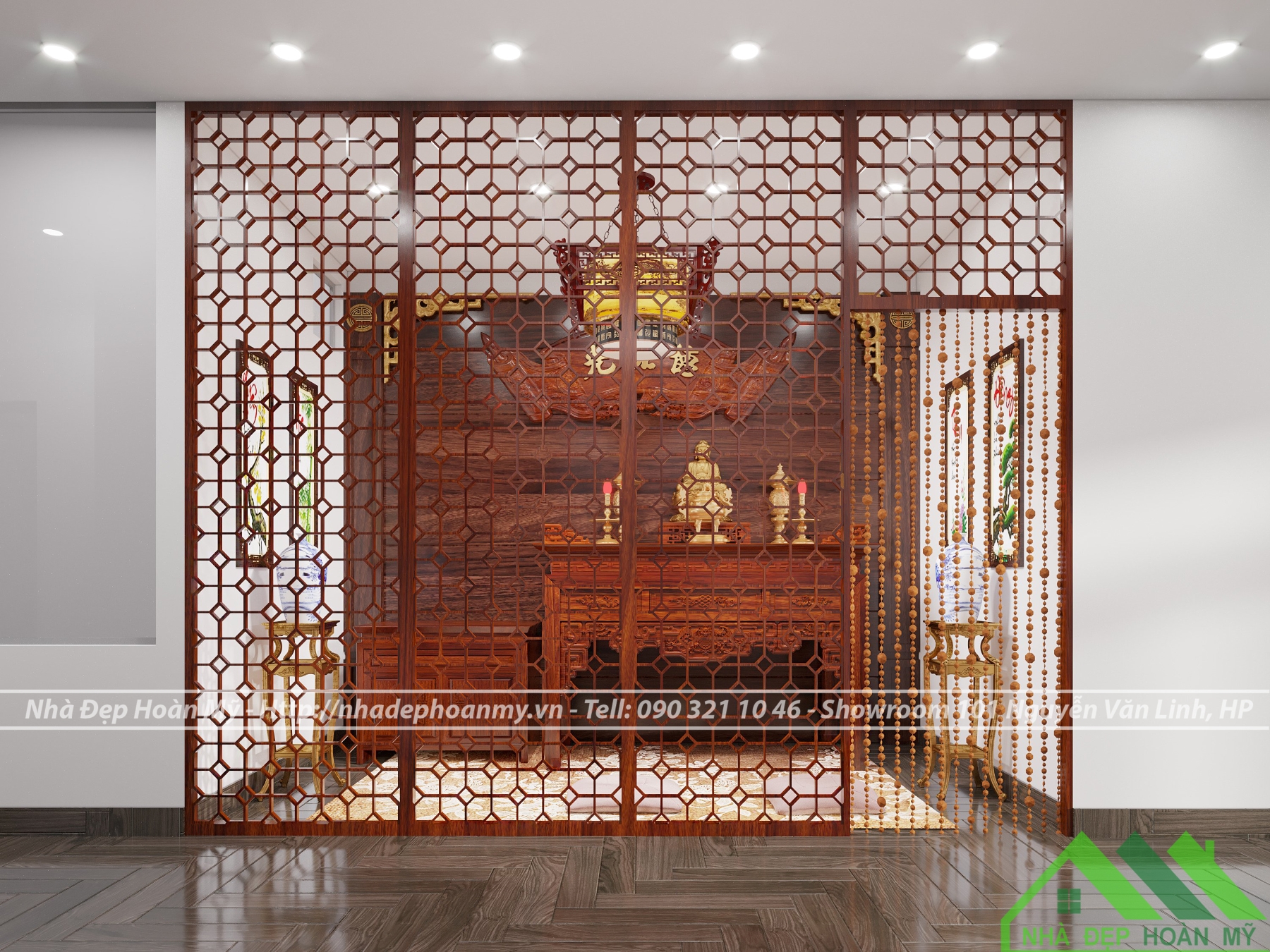 Mẫu phòng thờ Phật đẹp tại gia Hải Phòng - Phòng thờ đẹp Hải Phòng