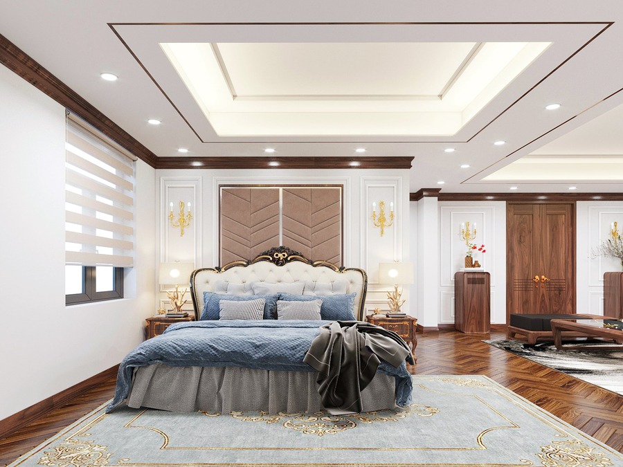 Phòng ngủ Hải Phòng thiết kế theo phong cách tân cổ điển