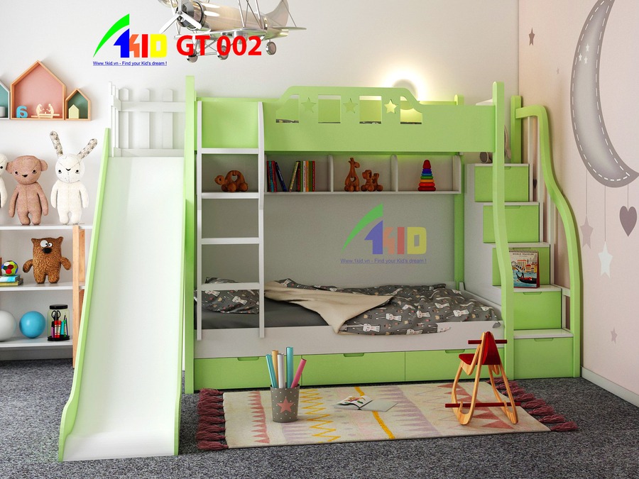 Giường tầng trẻ em Hải Phòng giá tốt là mẫu giường gỗ công nghiệp được nhiều gia đình lựa chọn khi sở hữu mẫu mã đa dạng, chất lượng cao, giá tốt