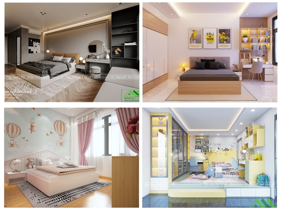 thiết kế nội thất phòng ngủ hiện đại Hải Dương