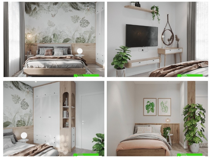 Thiết kế nội thất phòng ngủ master Hải Dương phong cách Scandinavian