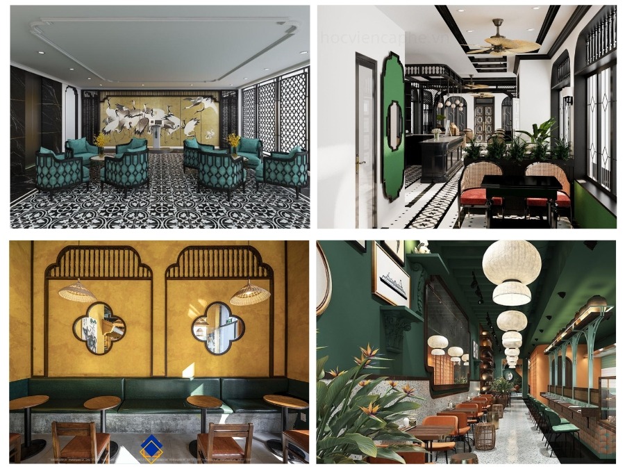 Thiết kế nội thất Hải Dương - quán cafe phong cách Indochine