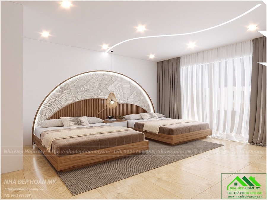 Thiết kế phòng ngủ cho ông bà theo phong cách Wabi Sabi