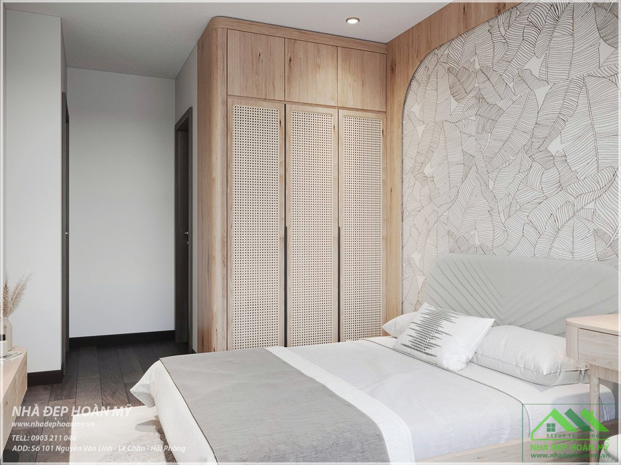 Thiết kế phòng ngủ chung cư - phong cách Wabi Sabi