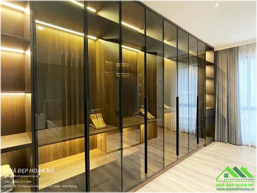 thi công tủ áo cánh kính Hải Phòng giá rẻ