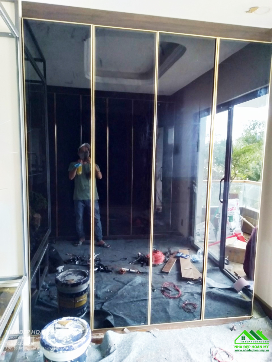 Thi công tủ áo cánh kính Hải Phòng