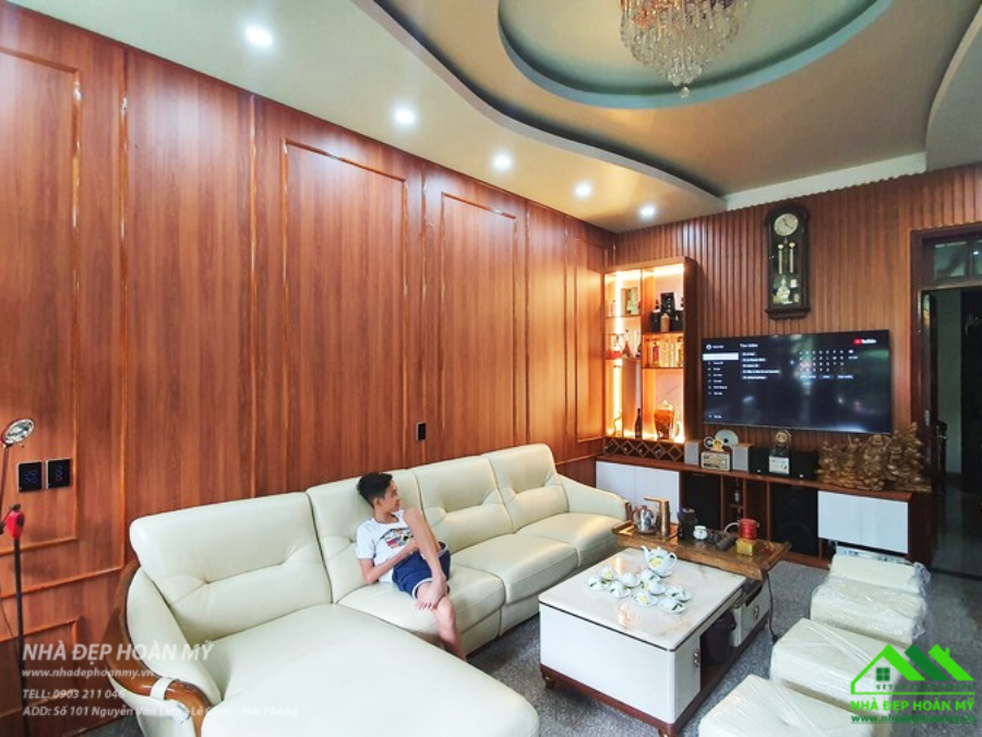 Sofa phòng khách đẹp Hải Phòng - sofa gỗ tự nhiên, sofa bọc nỉ, da nhập khẩu