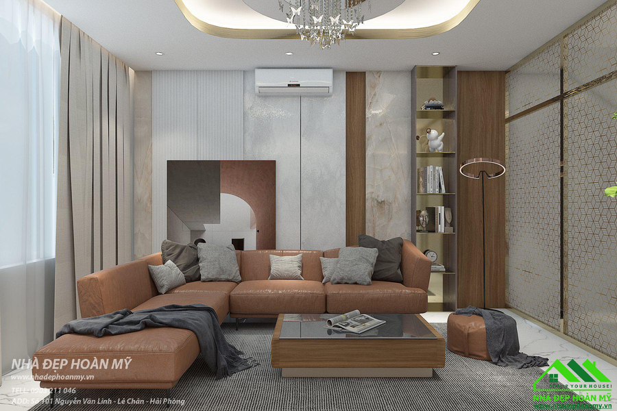Sofa phòng khách đẹp Hải Phòng - sofa gỗ tự nhiên, sofa bọc nỉ, da nhập khẩu