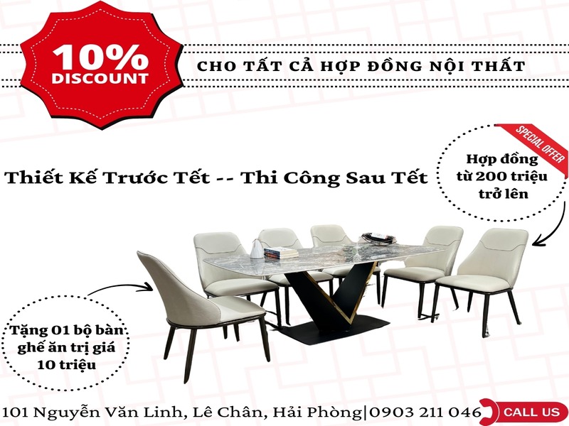 Thiết kế nội thất trước Tết, thi công sau tết