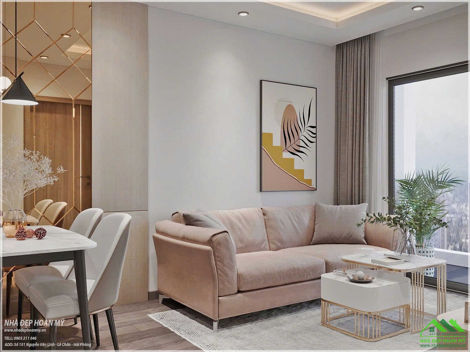 Thiết kế và thi công nội thất Nhà ở xã hội Hải Phòng