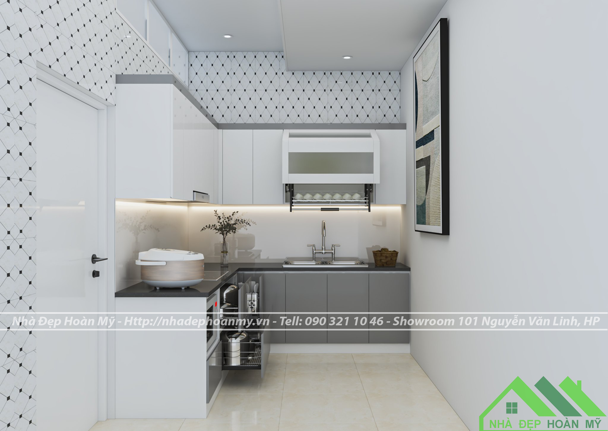 Thiết kế tủ bếp đẹp hải phòng