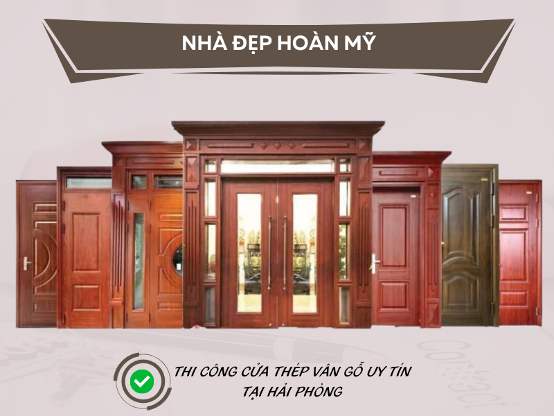 Cửa thép vân gỗ Hải Phòng