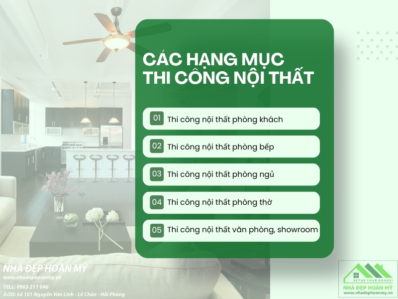 Thi công nội thất trọn gói tại Hải Phòng