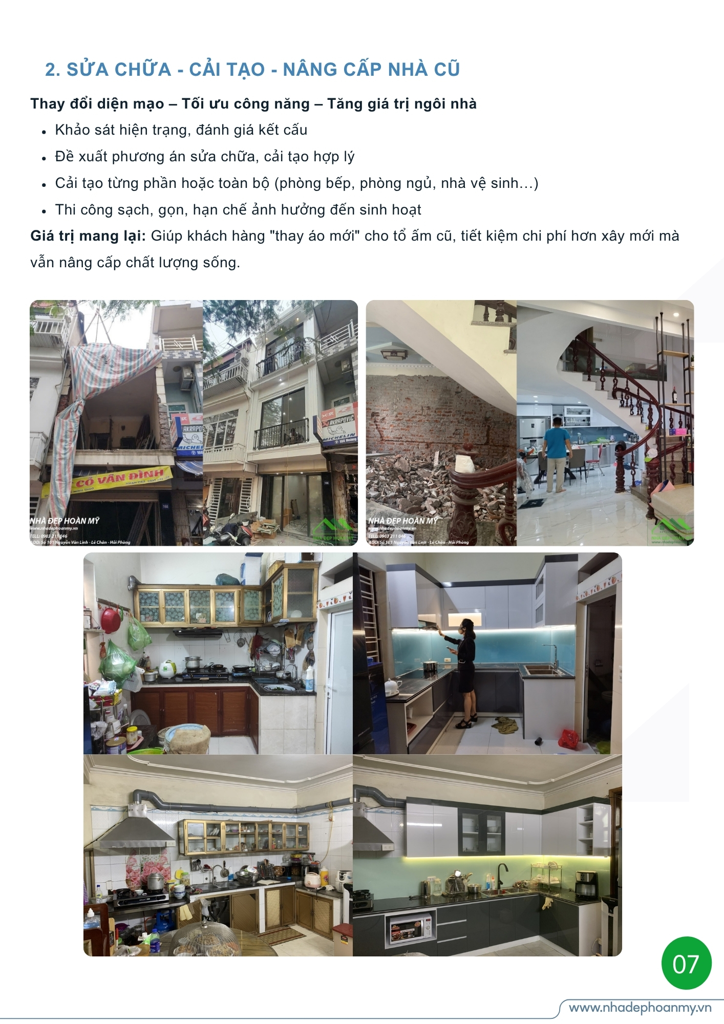 Sửa nhà trọn gói Nhà Đẹp Hoàn Mỹ