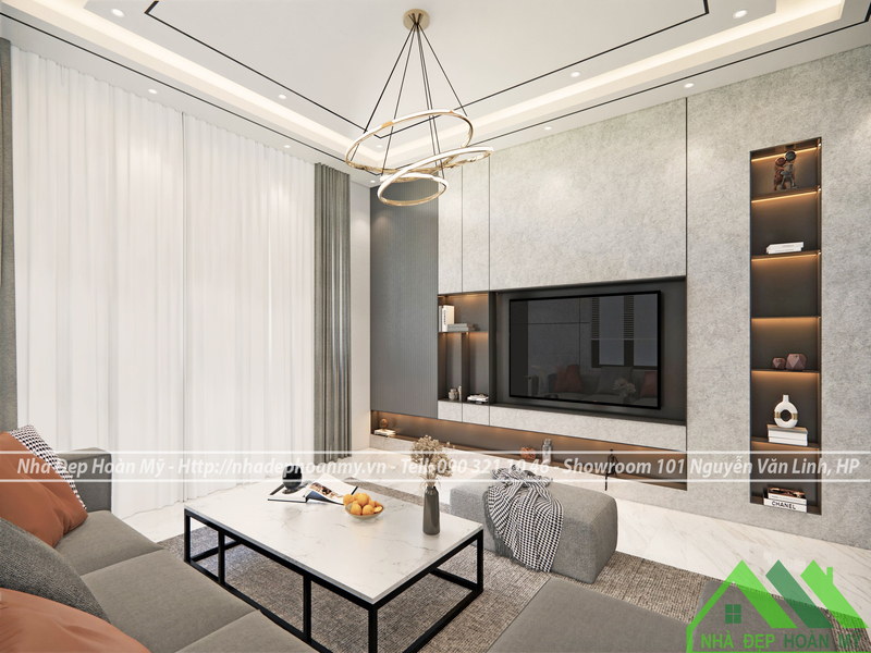 Thiết kế phòng khách hiện đại tại An Dương