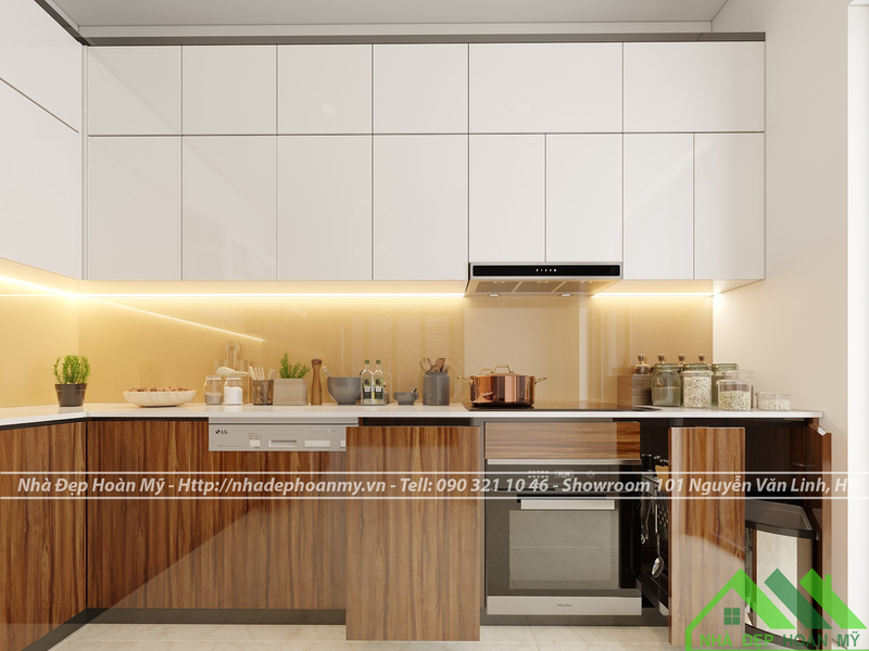 Thi công tủ bếp nhựa Picomat tại Hồng Thái - An Dương