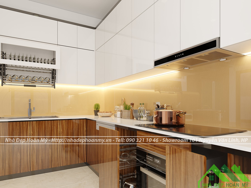 Thi công tủ bếp nhựa Picomat tại Hồng Thái - An Dương