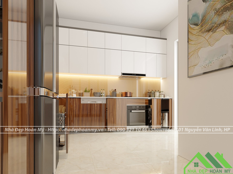 Thi công tủ bếp nhựa Picomat tại Hồng Thái - An Dương