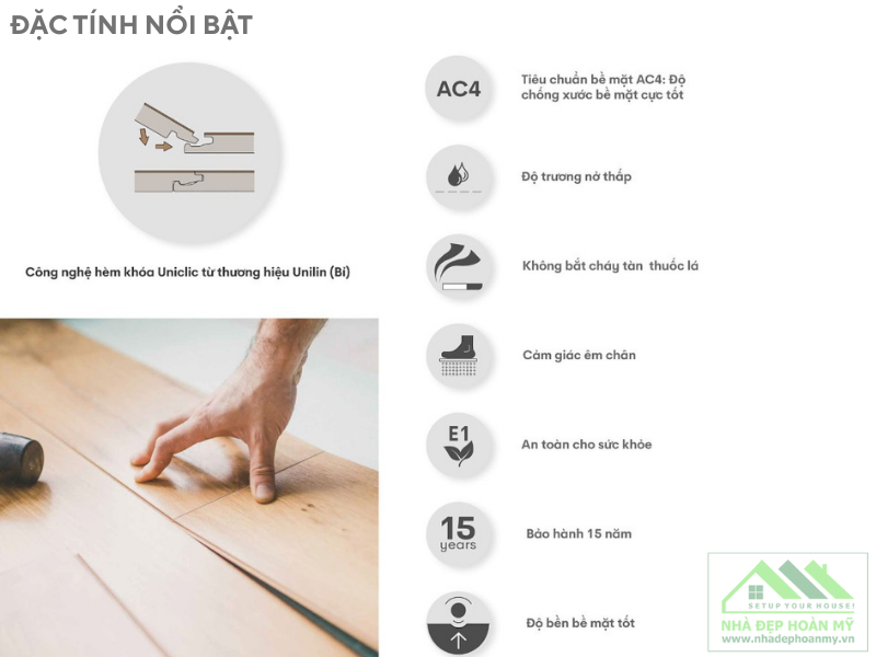 Đặc tính nổi bật của sàn gỗ An Cường