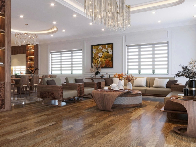 Thi công nội thất gỗ tự nhiên tại Thủy Nguyên, Hải Phòng