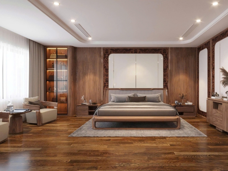 Thi công nội thất gỗ tự nhiên tại Thủy Nguyên, Hải Phòng