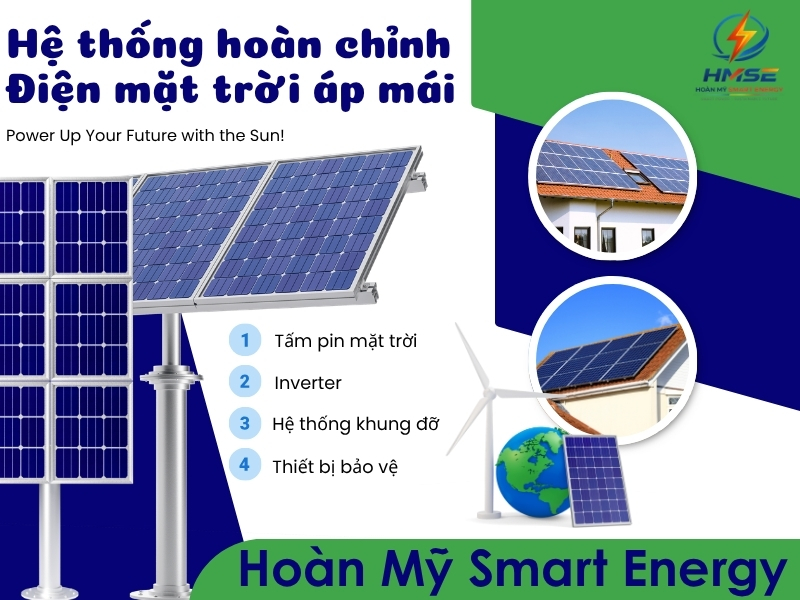 Lắp đặt điện mặt trời áp mái Hải Phòng hệ thống hoàn chỉnh