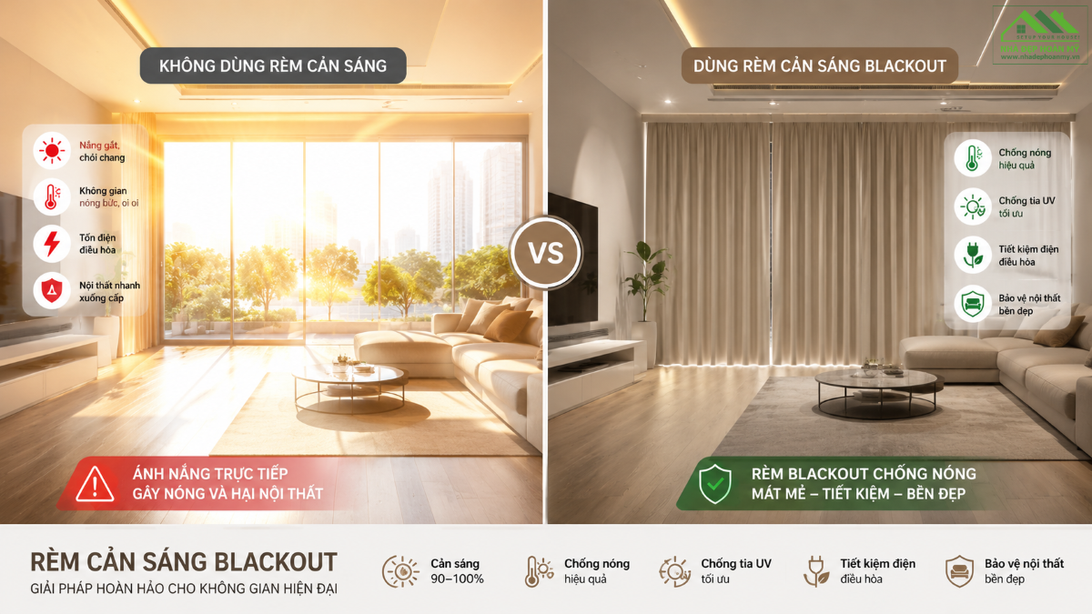 Rèm cửa cản sáng ngày càng được nhiều người lựa chọn