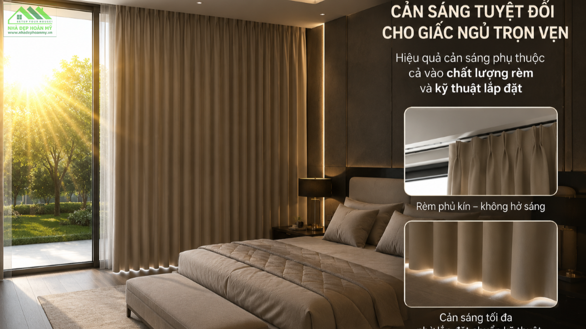 Rèm cản sáng có thực sự cản được ánh sáng 100%?
