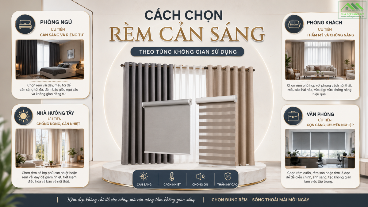 Kinh nghiệm lựa chọn rèm cản sáng