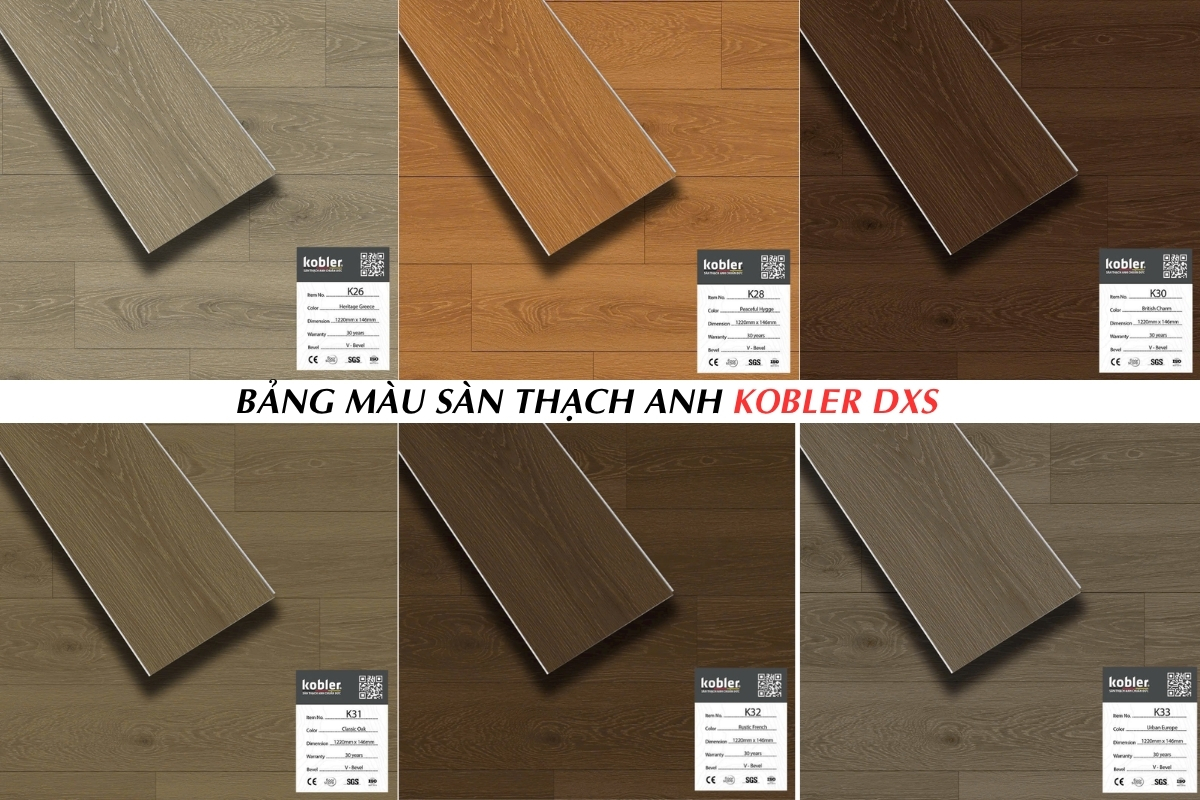 Bảng màu sàn thạch anh Kobler DXS