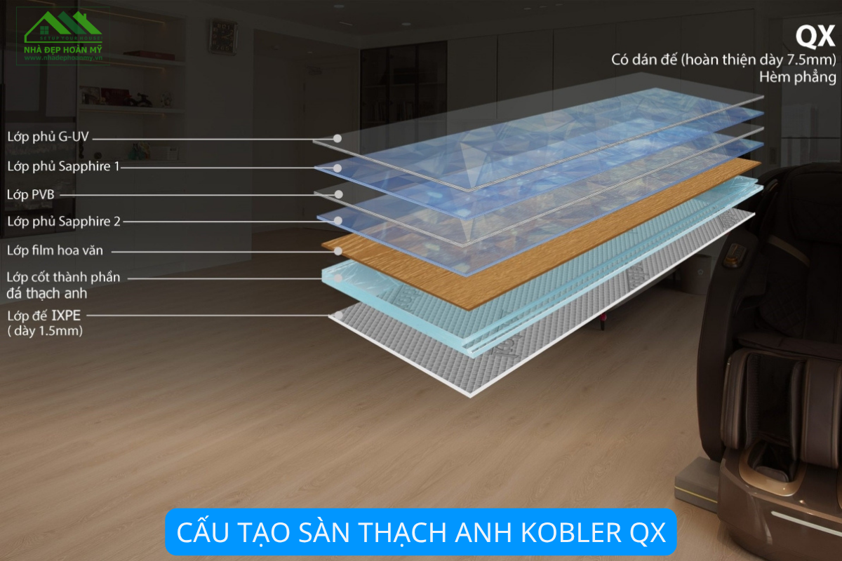 Cấu tạo sàn thạch anh Kobler QX 
