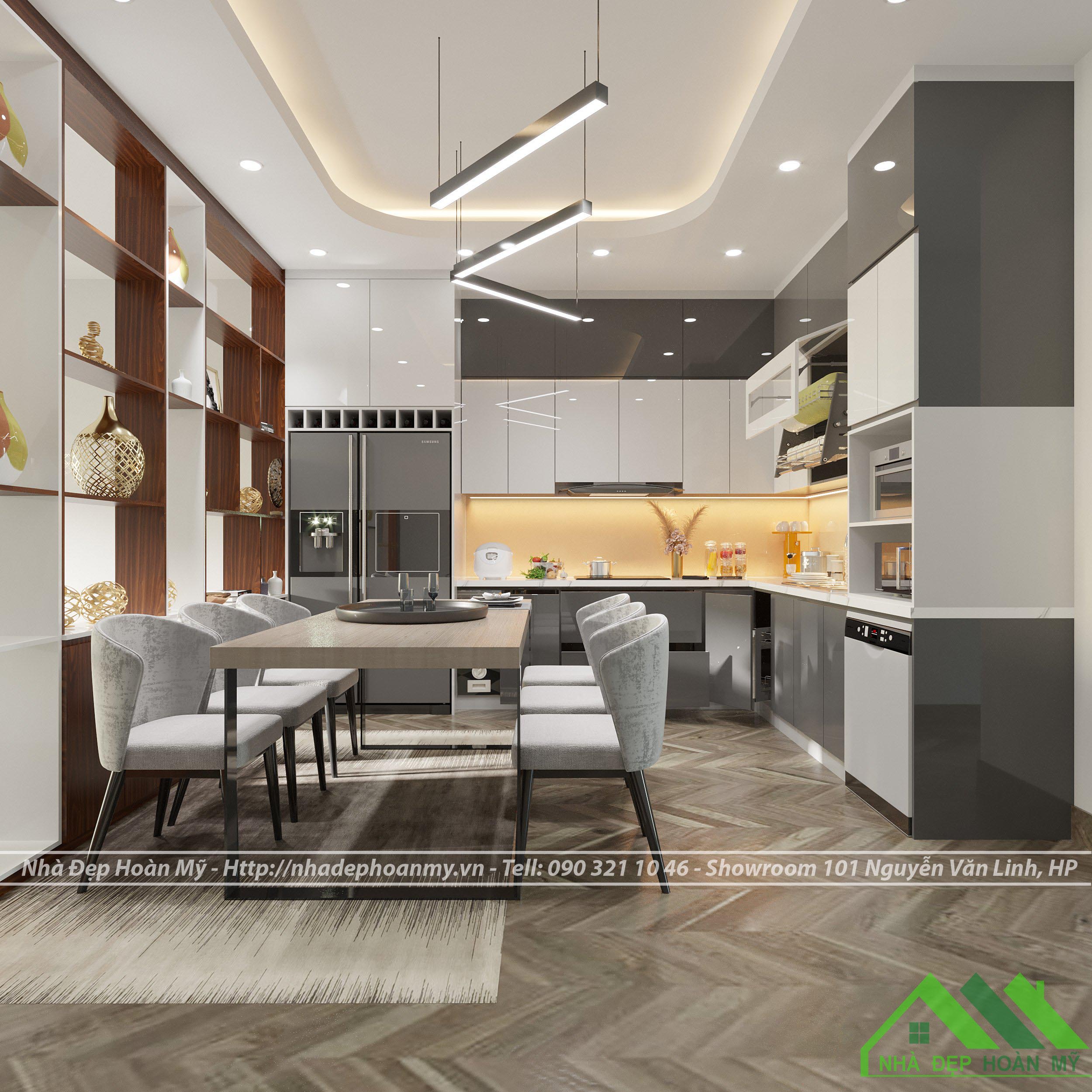 Tủ bếp nhựa cánh Acrylic Hải Phòng