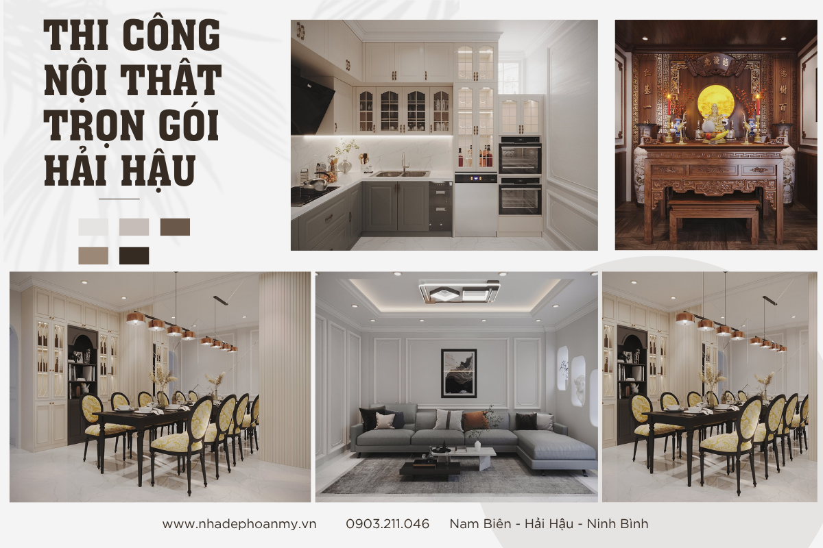 Thi công nội thất trọn gói tại Hải Hậu