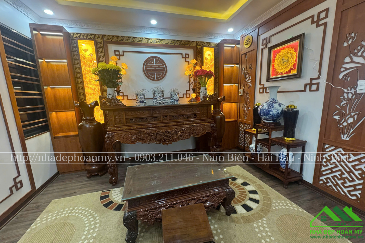 Thi công phòng thờ Hải Hậu