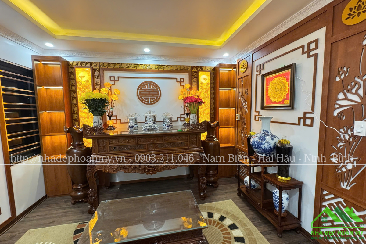 Thi công phòng thờ Hải Hậu