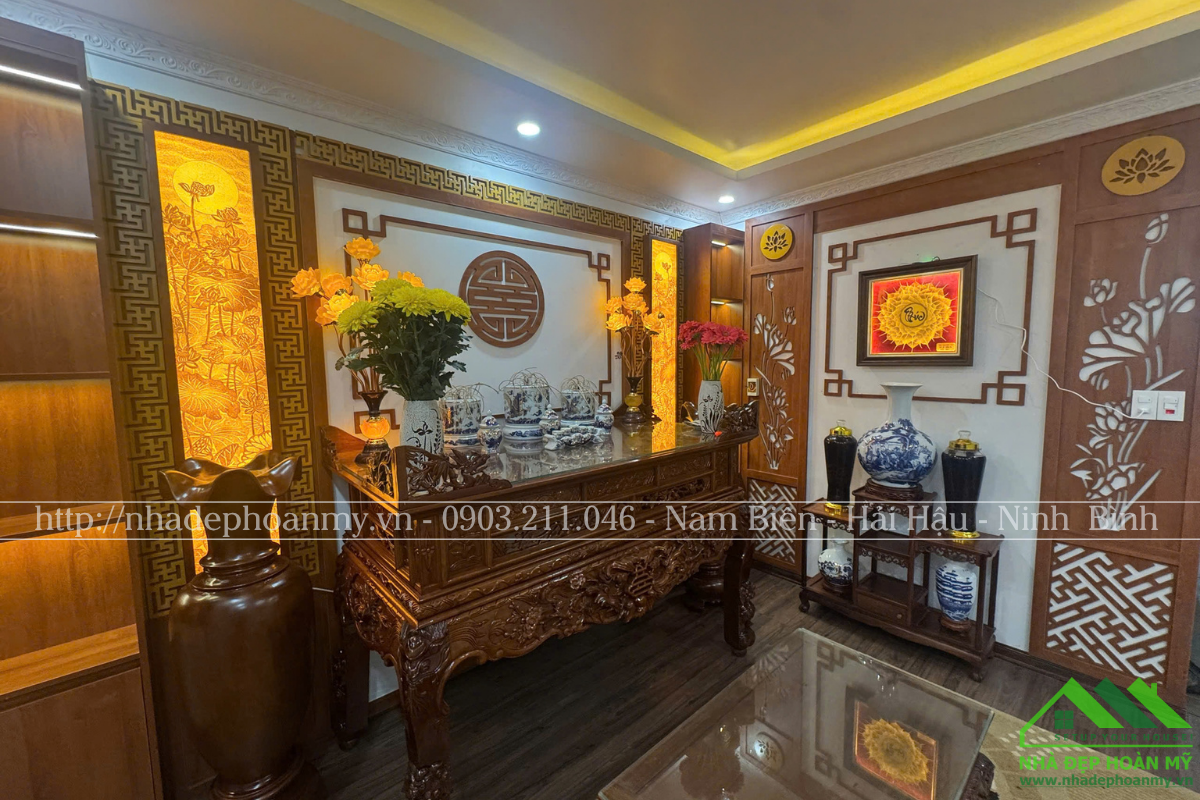 Thi công phòng thờ Hải Hậu