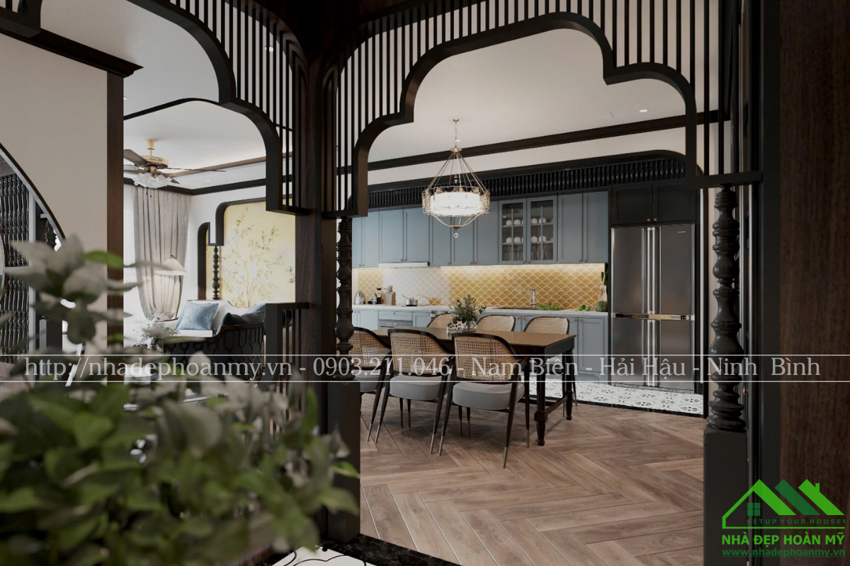 Thi công nội thất trọn gói hải hậu phong cách indochine