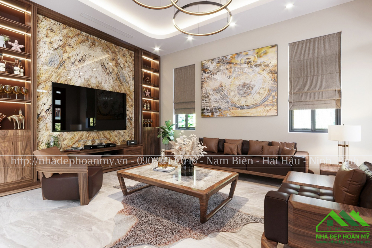 Thi công phòng khách hải hậu