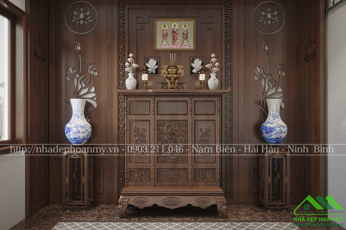Thi công phòng thờ Hải Hậu