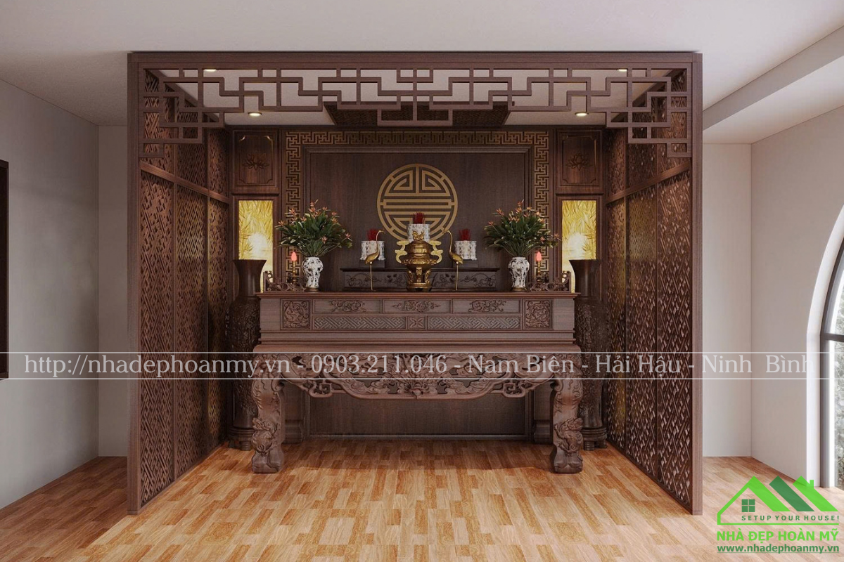 Thi công phòng thờ Hải Hậu