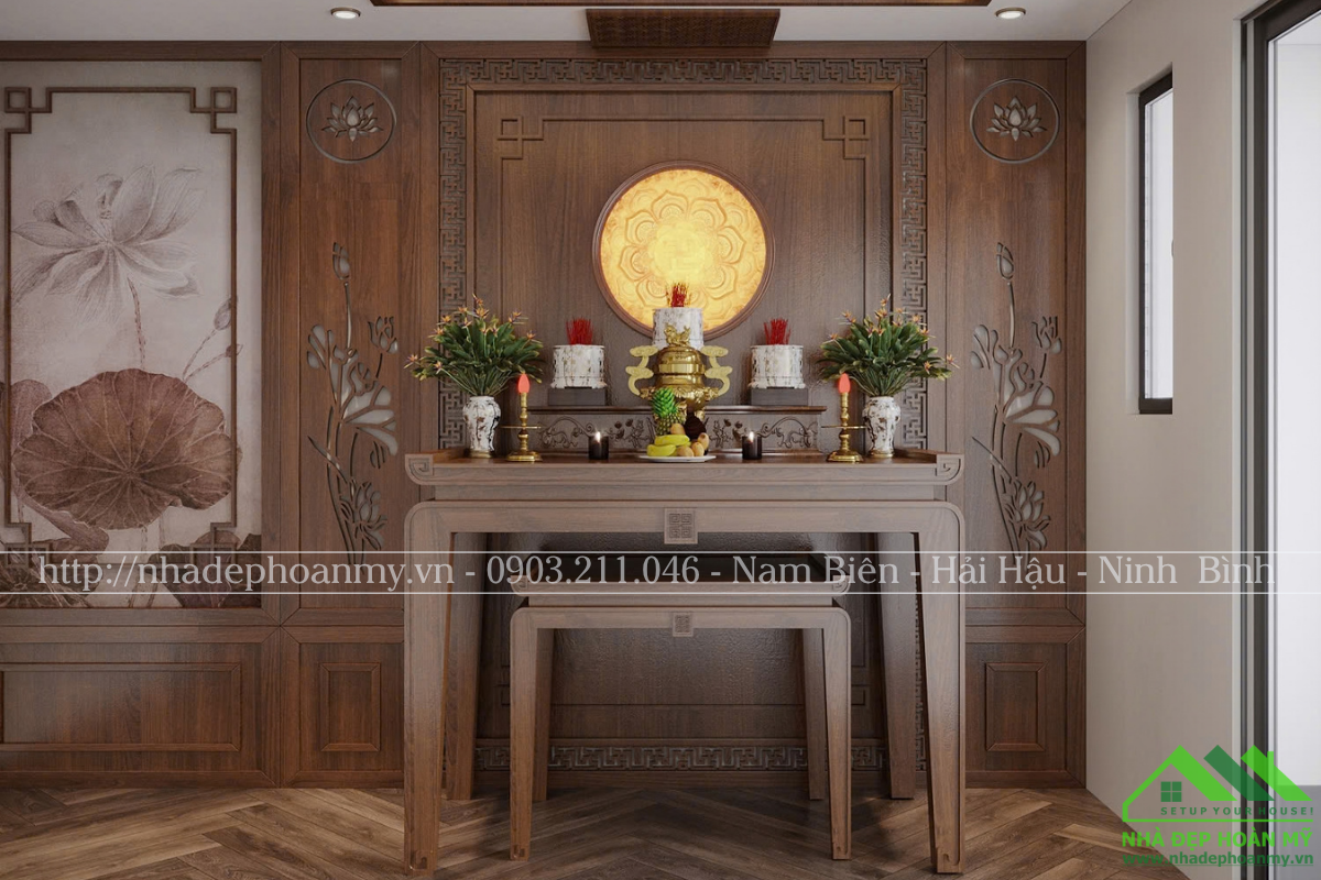 Thi công phòng thờ Hải Hậu