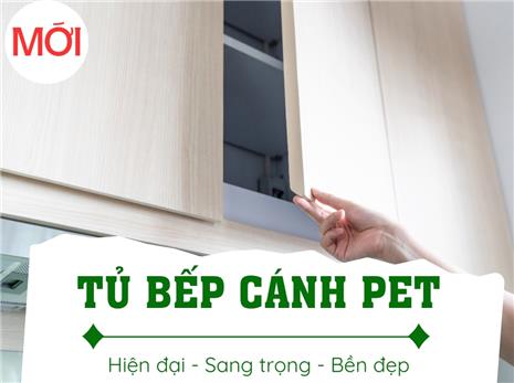 Tủ bếp cánh PET tại Hải Phòng 