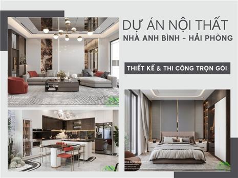 Thiết kế nội thất nhà anh Bình Hải Phòng - thiết kế nội thất nhà phố hiện đại